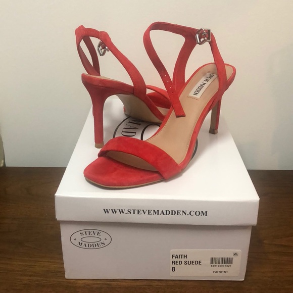 Steve Madden Shoes - Steve Madden Faith Red Suede Sandals